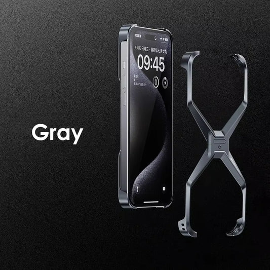 Metal Rimless Phone Case for Iphone 13 12 14 15 16 Pro Max Aluminum Removable Heat Dissipation Armor Cover for IPHON 16 Promax